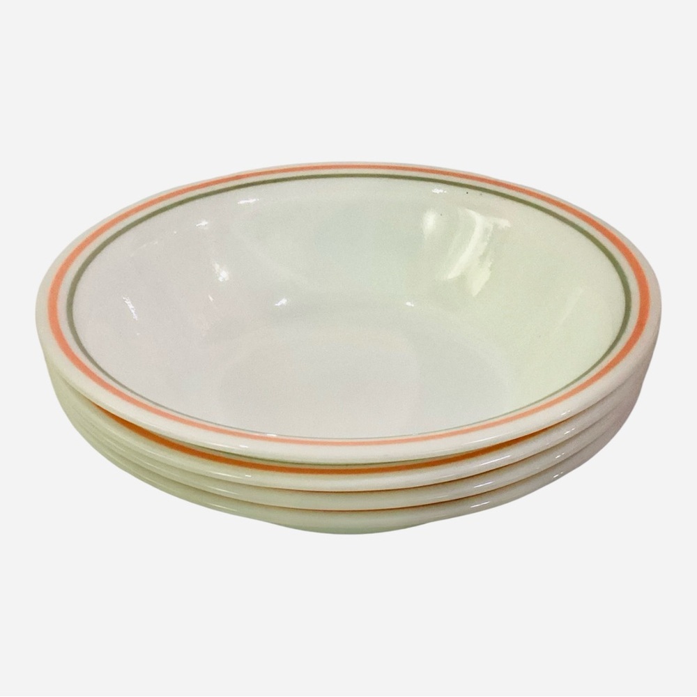 Corelle Bowls Set of 4 – 6.25” Rimmed – Vintage Kitchenware